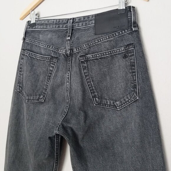 RAG & BONE Maya High Rise Ankle Straight Jeans 27 in Magic Faded Black Gray $325 - Picture 12 of 16